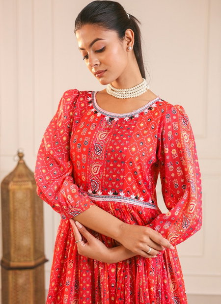 Flared Soft Masleen Long Western Gown Collection Exporters In India